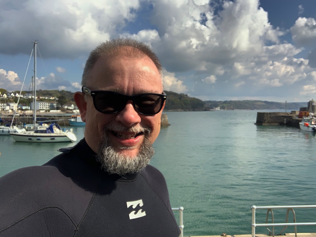 A picture of Steve Hall by the ocean